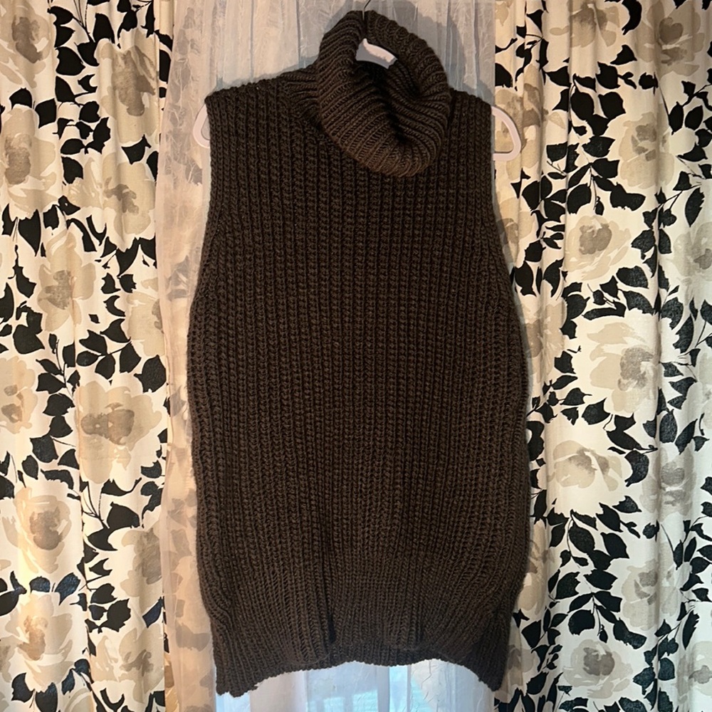H&M size M sweater dress with turtleneck.